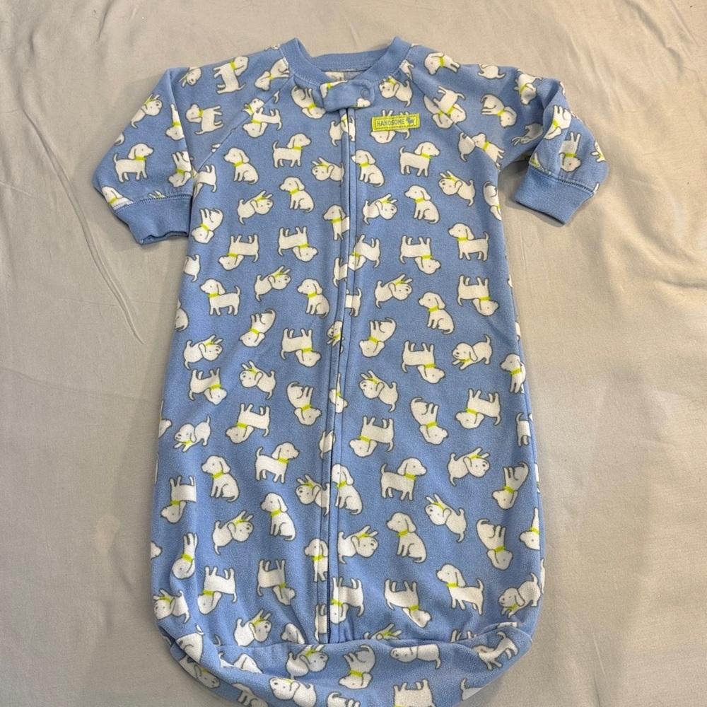 🐥 Child of Mine - Blue Baby Sleep Sack with puppy Print
